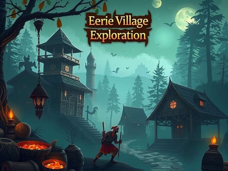 Eerie Village Exploration Game Screenshot